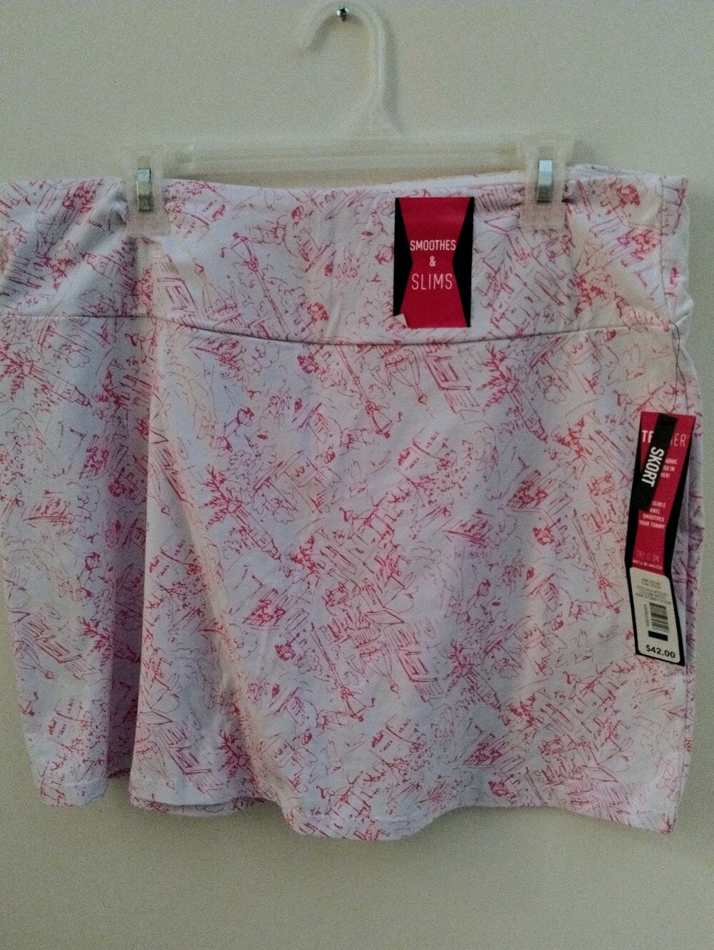 Pink Patterned Women's Skort